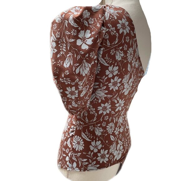 Free People Off Shoulder/ Puff Sleeve Floral Print Bodysuit - Picture 7 of 11